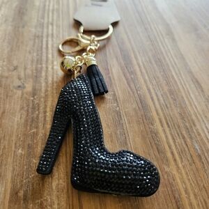 DIVAS LiMiTED Black Rhinestone High Heel Key Holder